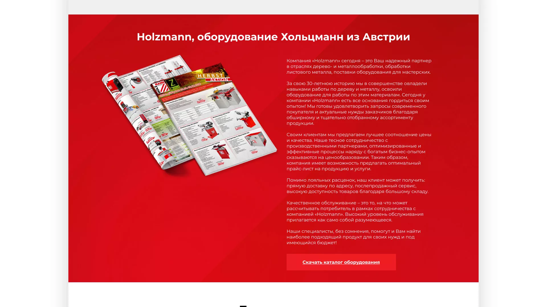 Создание сайта компании «HOLZMANN Maschinen GmbH» в Лангепасе